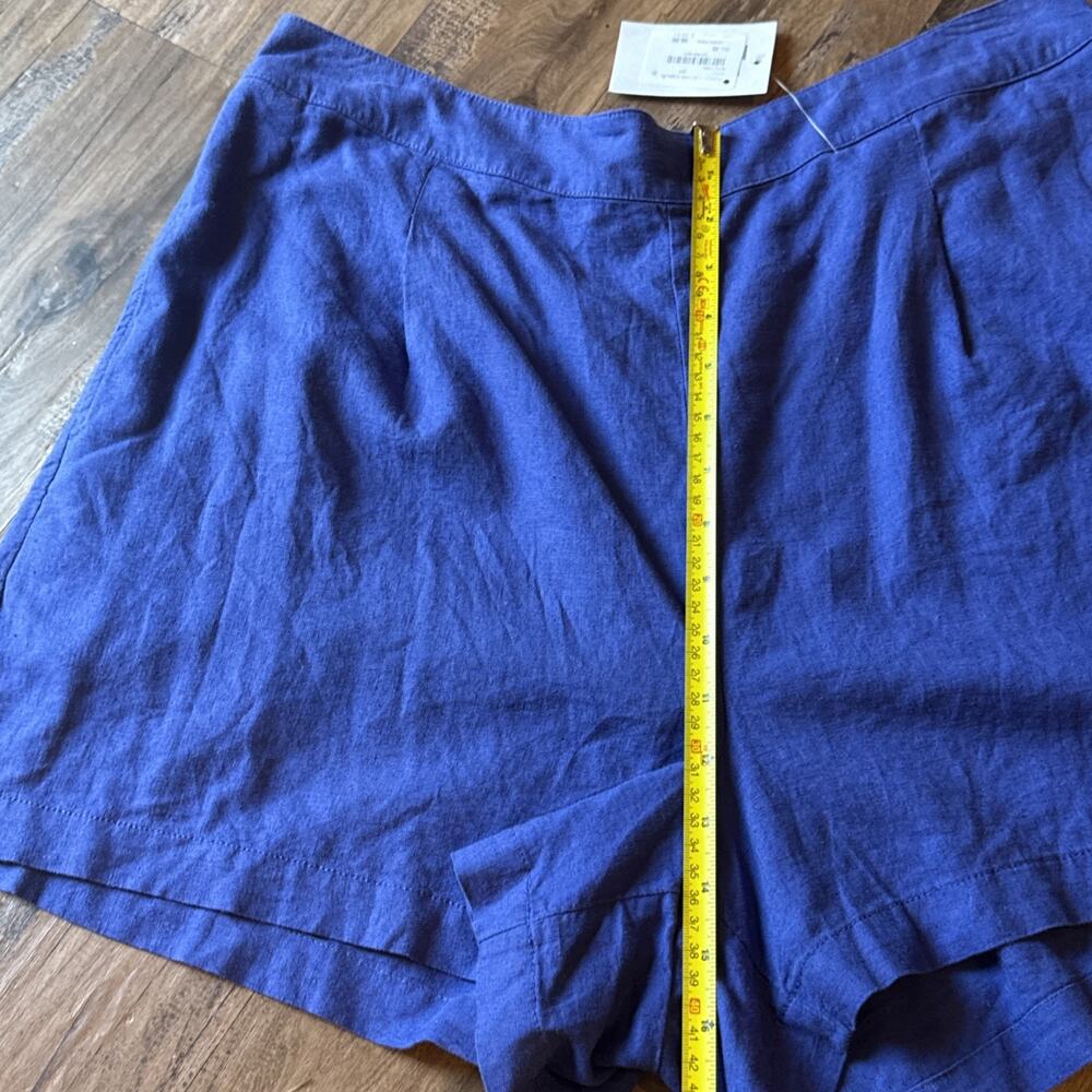 Madewell NWT XL Blue Shorts Nordstrom Linen Viscose Blend Loose Fit Casual Nice - Picture 12 of 16